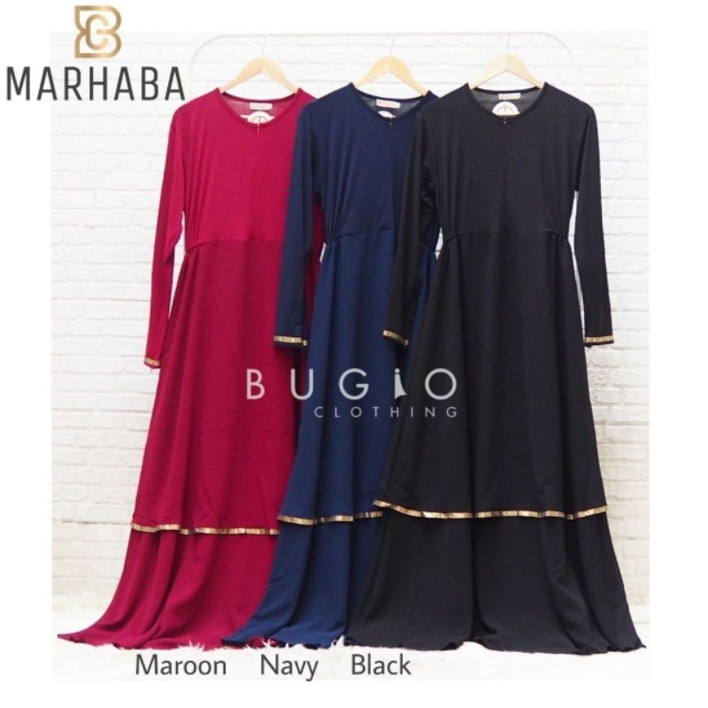 GAMIS MARHABA BUGIO |DRESS POLOS SYARI