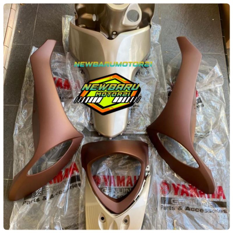 Cover Body Halus Full Set Fino FI 125 Coklat Doff Original Yamaha