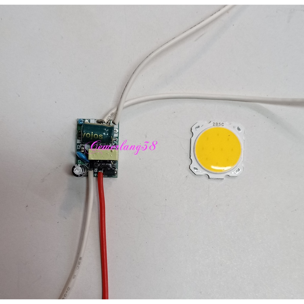Led Driver 5 watt + Chip mata Lampu 5 watt