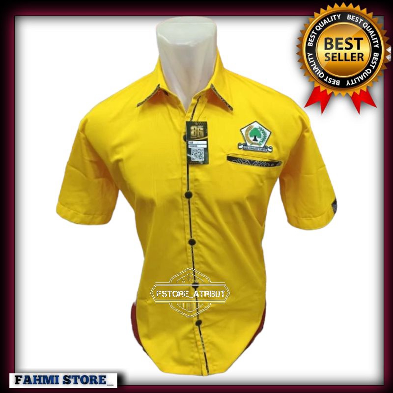 KEMEJA GOLKAR BATIK TERBARU free bordir nama