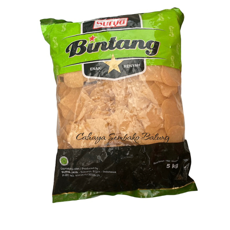 Kerupuk Udang Bintang Enak Tanpa dijemur Re-Pack