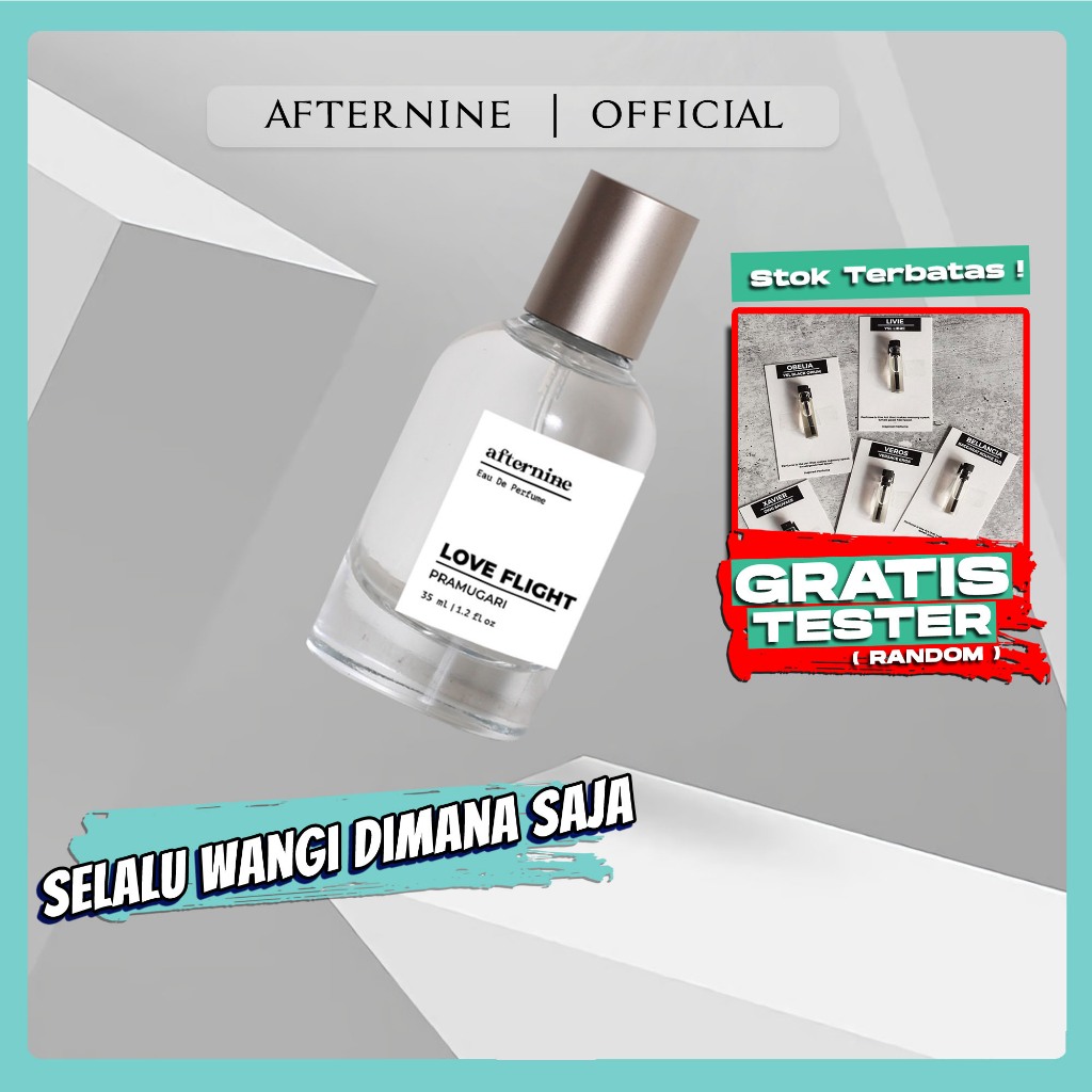 AFTERNINE - PRAMUGARI - Parfum Wanita Perfume Pria Farfum Cowo Cewe Perfumes Cowok Cewek Unisex Wangi Tahan Lama EDP