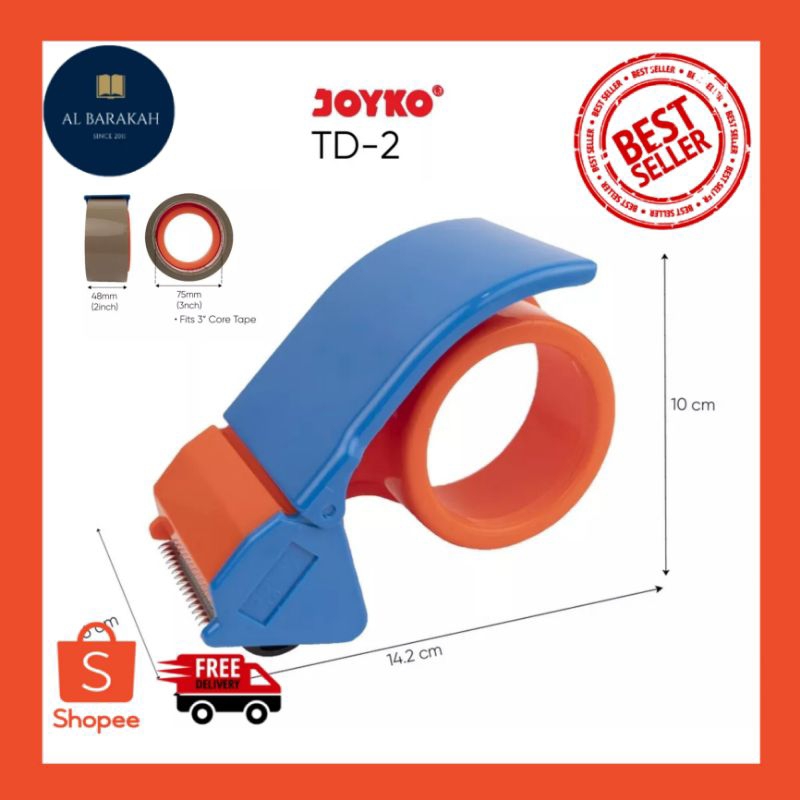 

Tape Cutter Tape Dispenser Pemotong Pita Perekat Joyko TD-2 / Pemotong isolasi besar / Tape cutter besar