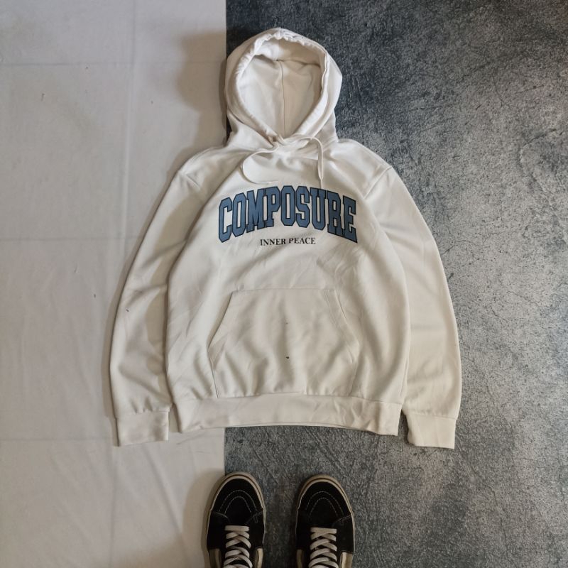TOPTEN COMPOSURE BIGLOGO Hoodie White