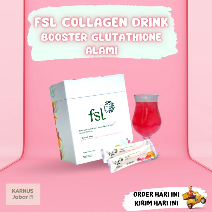 Minuman Kolagen BPOM Halal Fsl Collagen Drink Minuman Colagen Pemutih Badan BPOM Minuman Collagen Pe