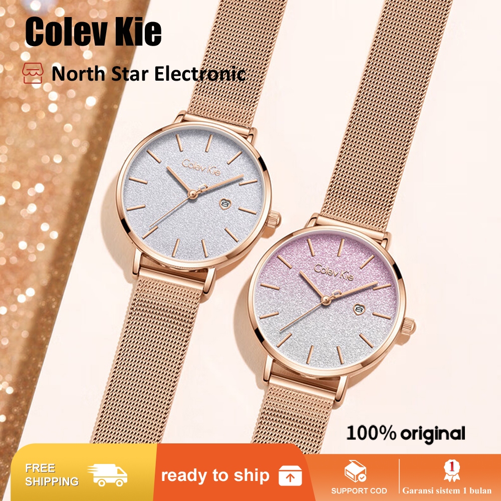 Colev Kie 8037 Jam tangan kuarsa ultra tipis Jam tangan wanita