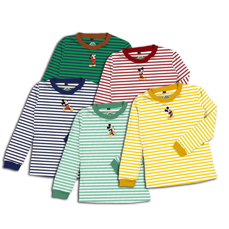 KAOS LONGSLEEVE STRIPES ANAK UNISEX (1-8 TAHUN)