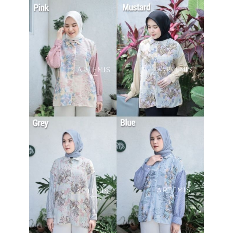 Artemis Fashion~ SHELA BASIC/ ENOLA BASIC/ NITYA BASIC / NIKITA BLOUSE /Atasan Wanita Bermotif / OOTD Style