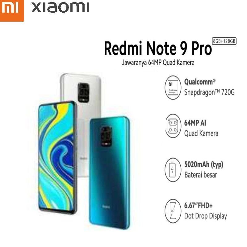 XIAOMI REDMI NOTE 9 PRO RAM 8/128GB - BERGARANSI