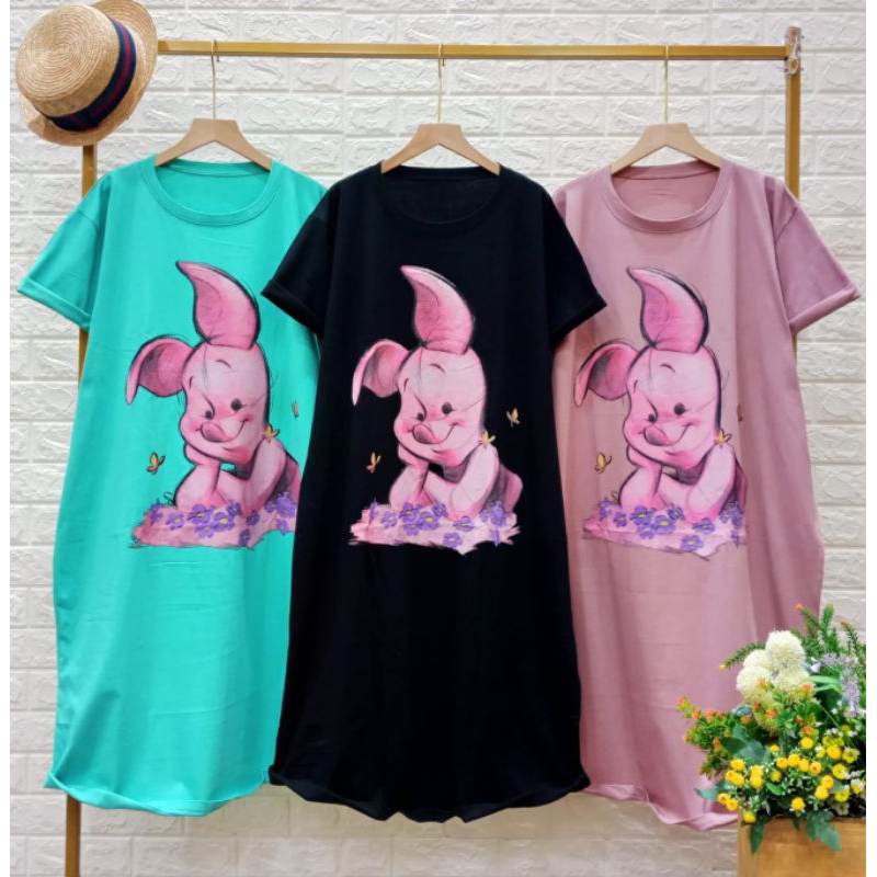 Longdress piglet katun combed jumbo