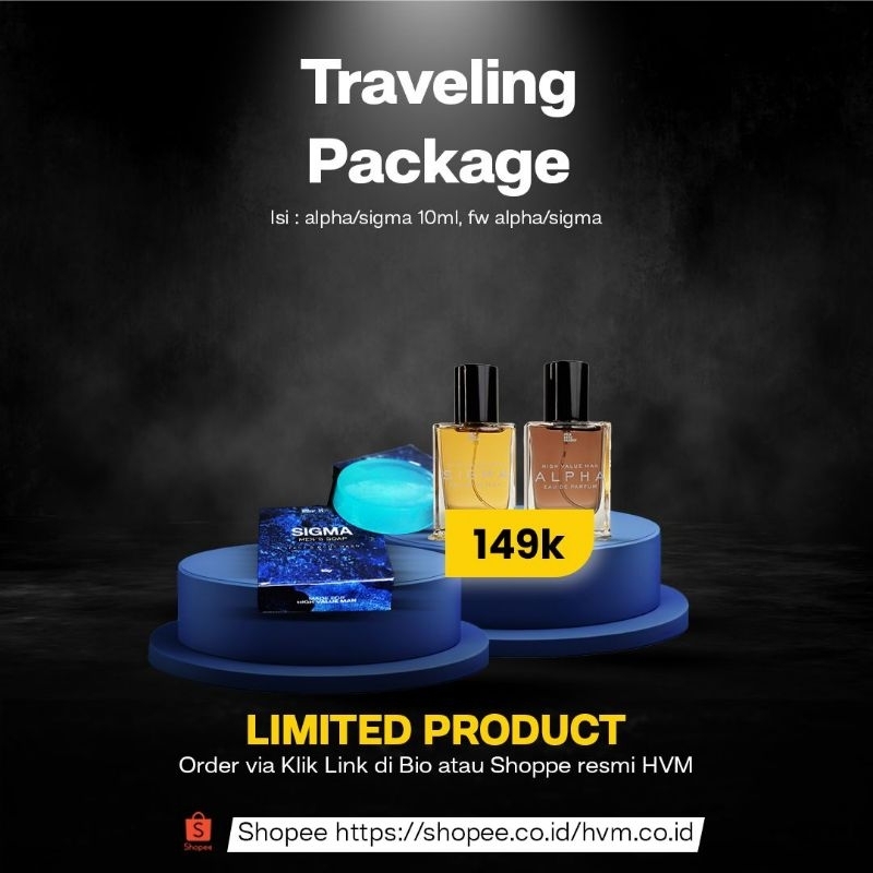HVM Traveling Package [Parfum Alpha & Sigma_Sabun Alpha & Sigma]