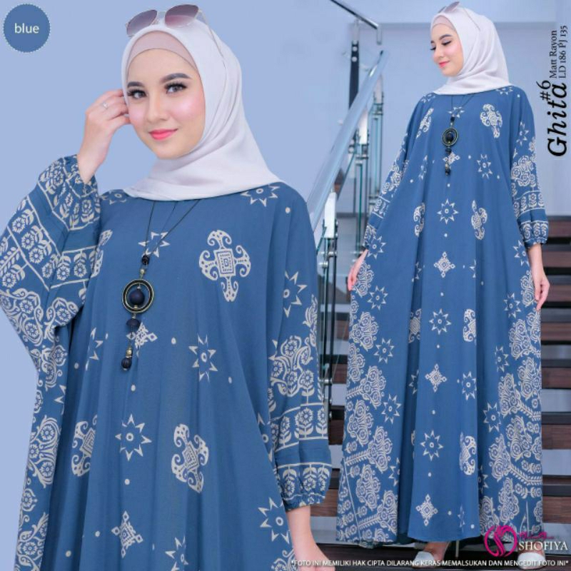 GAMIS KAFTAN JUMBO GAMIS ARAB BLUE PINE KAFTAN GAMIS TERMURAH DASTER SUPER JUMBO BISA COD