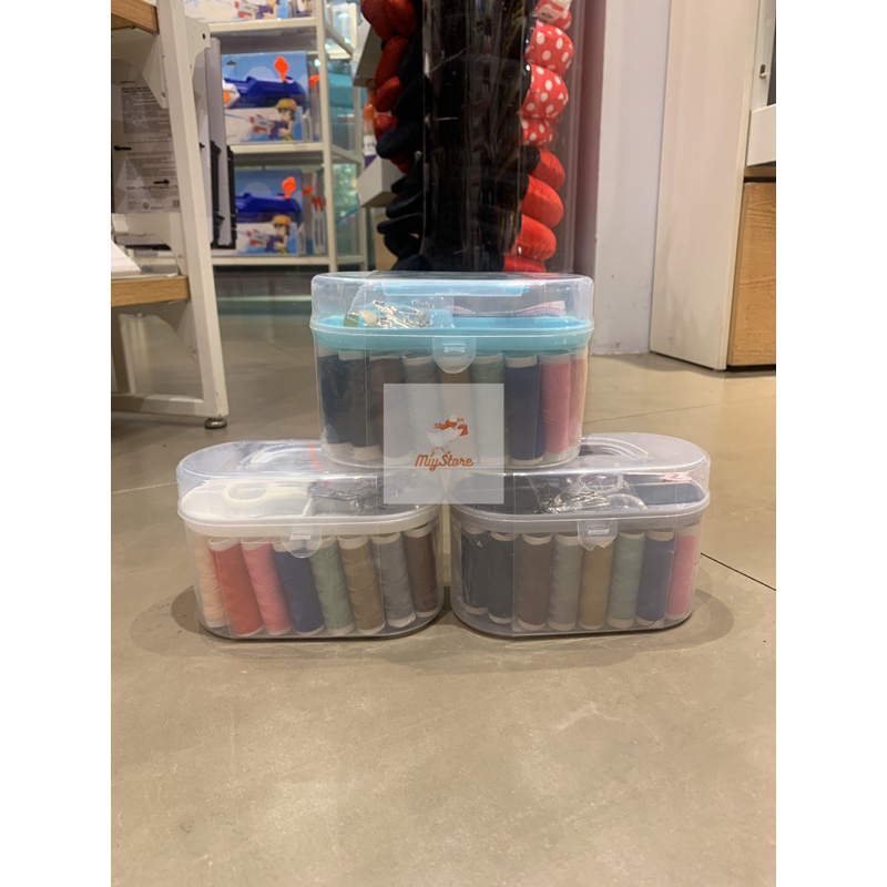 MINISO Set Alat Jahit Sewing Box Jahit 10 Benang Alat Jahit Box Kotak / Sewing Box