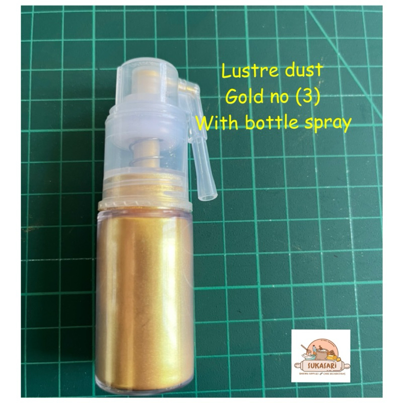 

Lustre Dust Gold emas no (3) 5gr with bottle spray bubuk emas