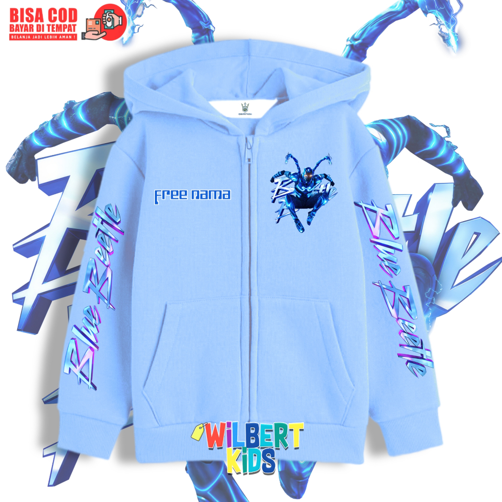 Jaket Hoodie Anak Blue Beetle / Hoodie Anak Blue Beetle