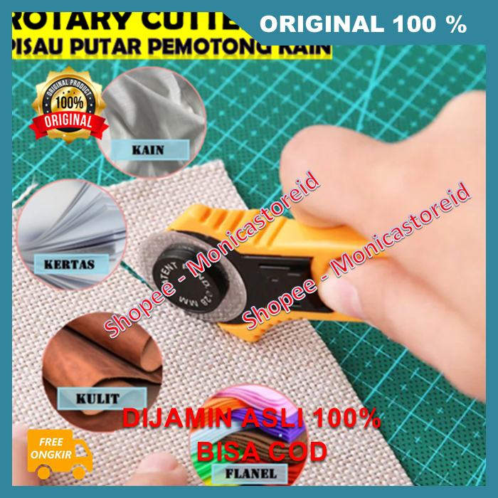 

BELI 1 GRATIS 1 Rotary Cutter 28mm Rotary Cutter Pisau Putar Pemotong Kain 100% ORIGINAL