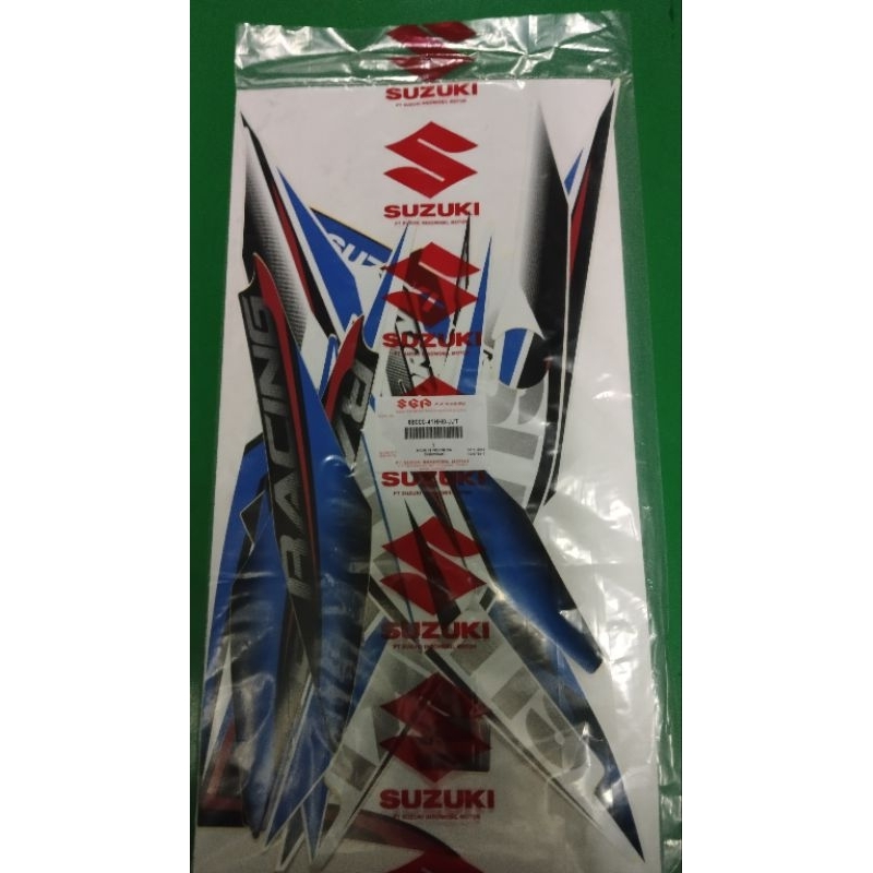 striping skydrive 2011 racing biru putih