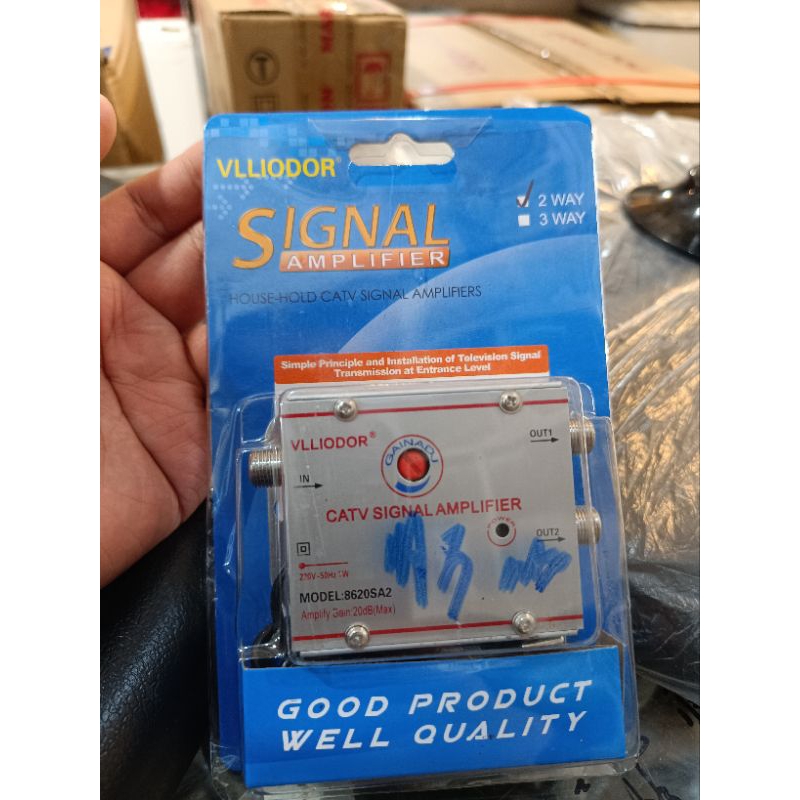 VLLIODOR Signal Amplifier BOOSTER Untuk ANTENA TV