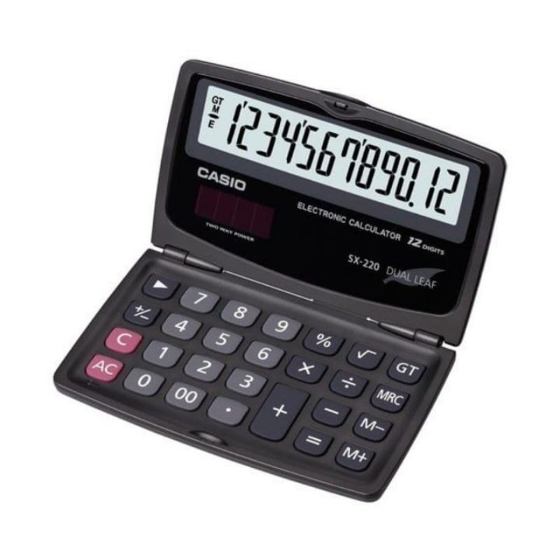 

CASIO CALKULATOR SX 220 KALKULATOR POCKET LIPAT 12 DIGIT