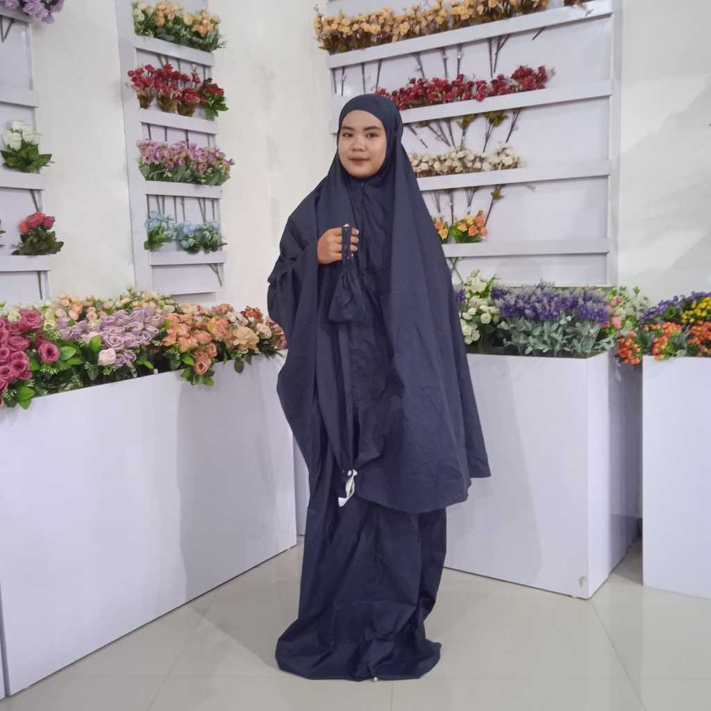 MUKENAH TRAVELING PARASUT KOREA POLOS TAS SERUT SD101056