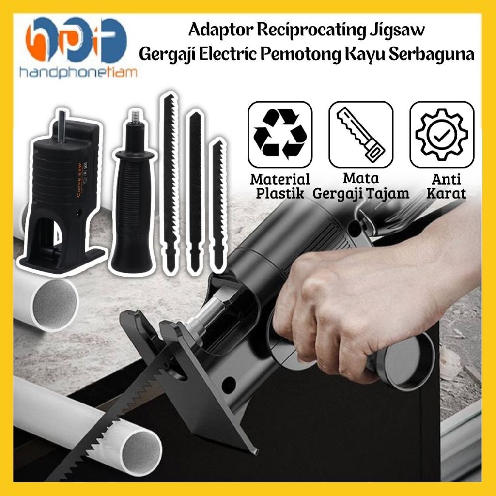 Adaptor Reciprocating Jigsaw/Gergaji Bor Electric/Pemotong Kayu Paralon/Tidak Mudah Bengkok/Mata Ger