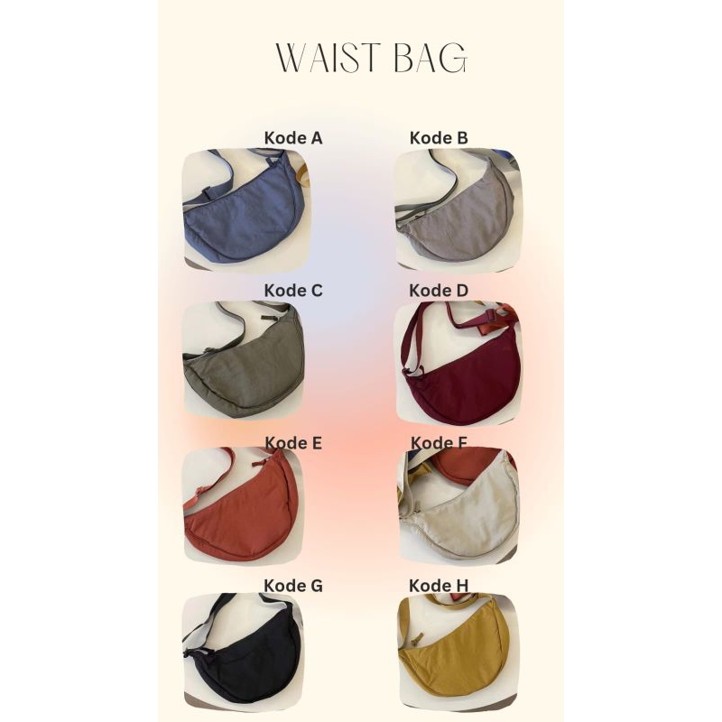 Tas Uniqlo | Waist Bag Tas Selempang Wanita Sling Bag Ala Uniqlo