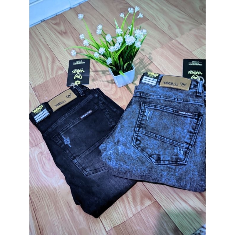 Celana Jeans Black viper VLG36, Celana jeans sobek Pria