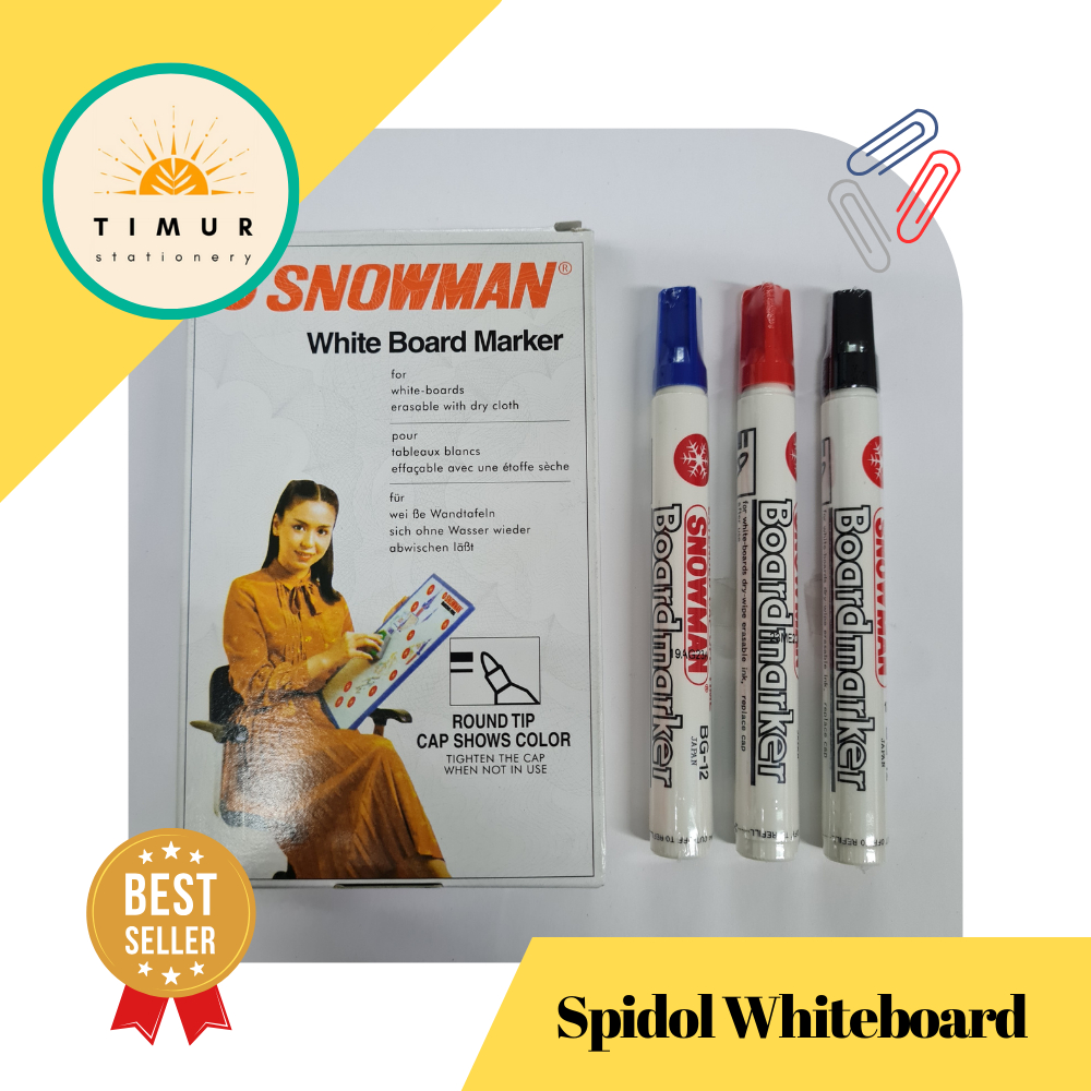 

Spidol Snowman Whiteboard Marker BG12 per Pc