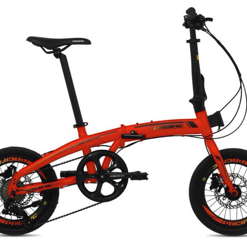 Sepeda Lipat Pacific 2980 Rx 7.0 16 inch 8 Speed Hydraulic Disc Brake Folding Bike Anak Dewasa