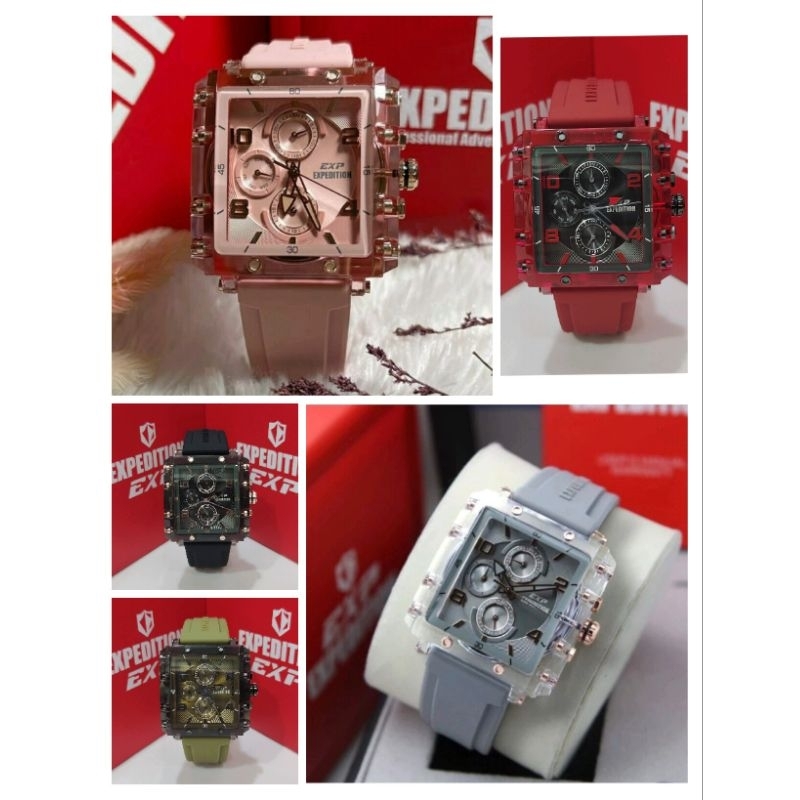 DIJUAL JAM TANGAN ARLOJI WATCH WANITA CEWEK CEWE EXPEDITION EKSPEDITION EXP E6808BF E6808 E 6808 BF 