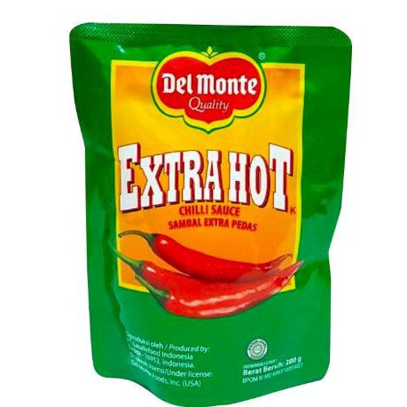 

Delmonte Saus Chili Extra Hot Pouch 200gr - Saus Sambal Delmonte 200ml