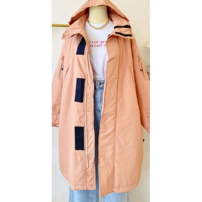 snidel long coat hoodie