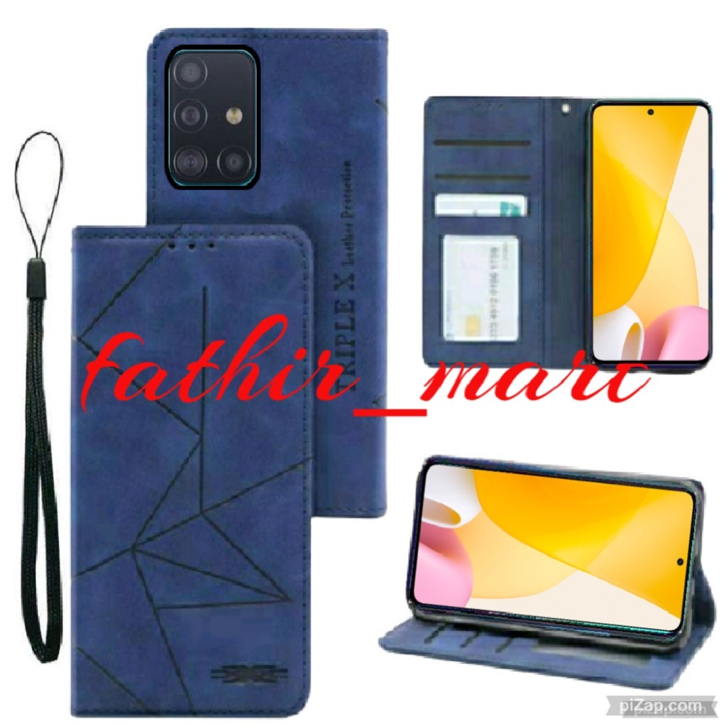 CASE SAMSUNG M51 CASE DOMPET MOTIF CASE Magnet Flip Leather Cover Leather Magnet