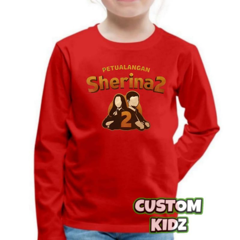 Baju atasan kaos anak Petualangan  Sherina2 lengan panjang
