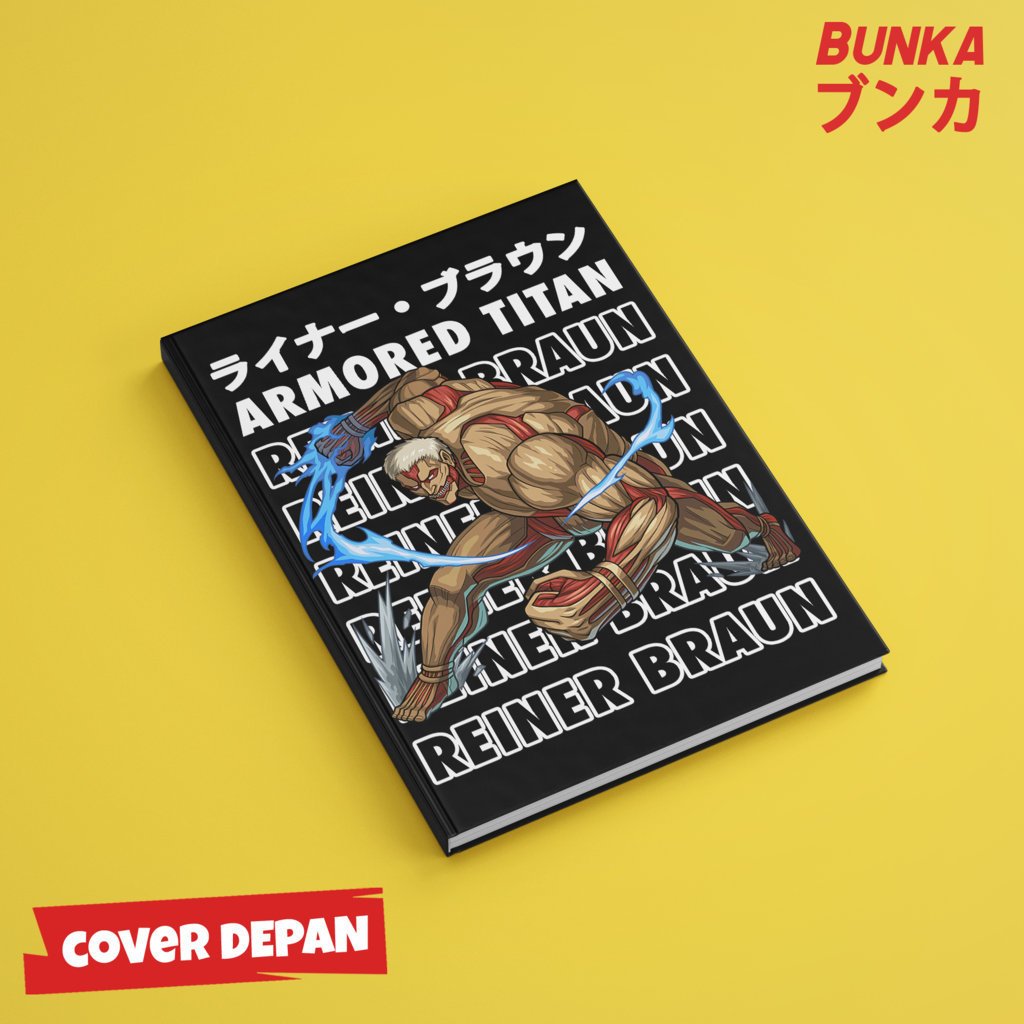 

Note Book Aesthetic Anime Shingeki no Kyojin Attack on Titan SNK AOT Armored Titan Design Hardcover A5 Buku Tulis Catatan Notes Agenda Planner Jurnal vintage buku catatan story book kado anniversary valentine cowok cewek murah