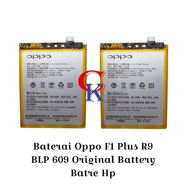 Baterai Oppo F1 Plus R9 BLP609 Original Battery Batre Hp
