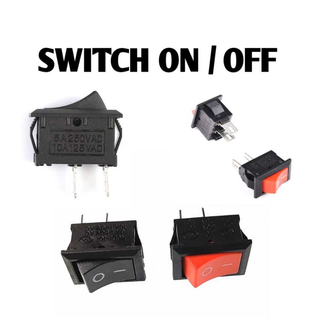 Tombol On Off Kontak Saklar Switch Led Rocker pin Motor Mobil