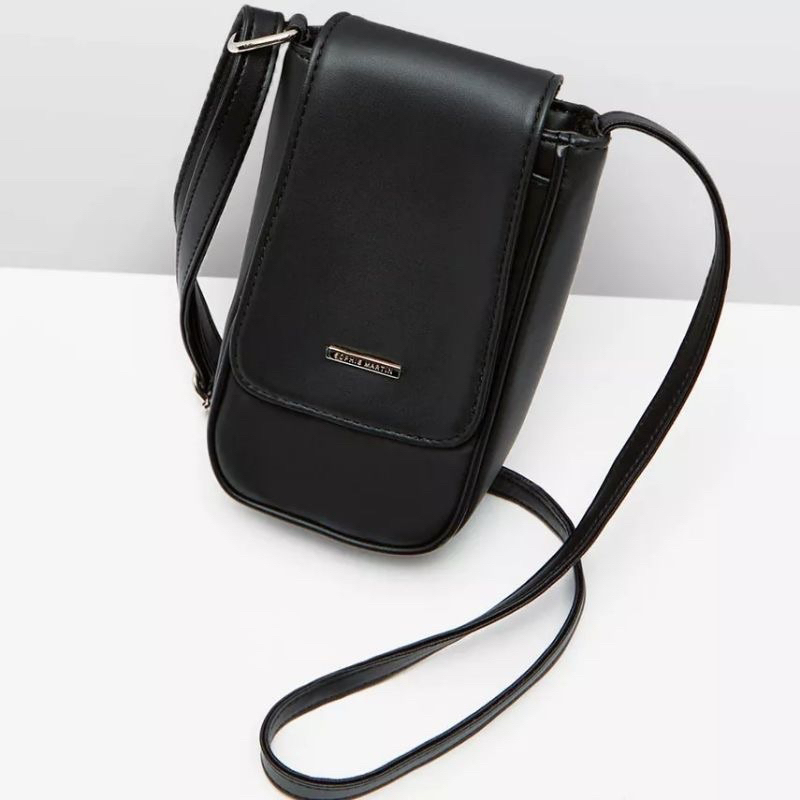 tas selempang phone wallet wanita ophelia black wallet