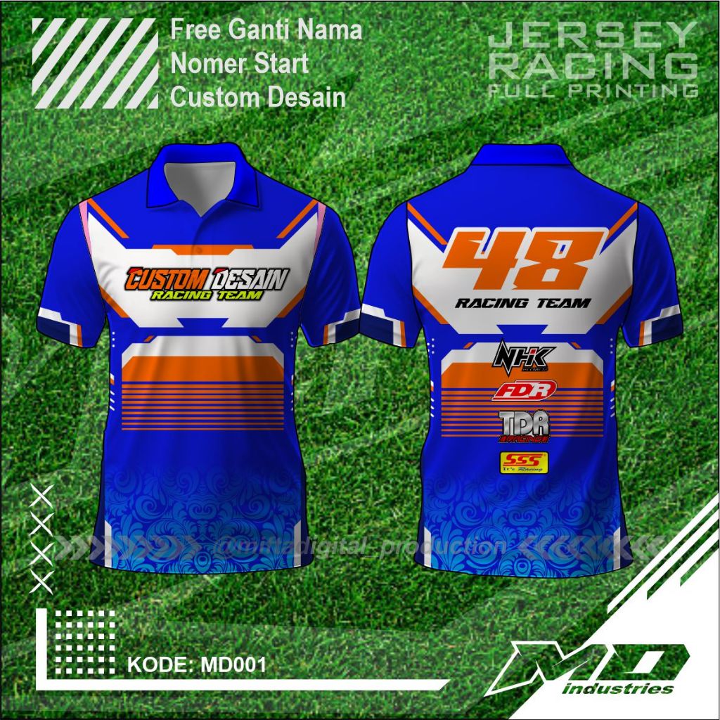 Jersey Racing Printing - Baju Balap Printing - Custom Desain - Kaos Racing