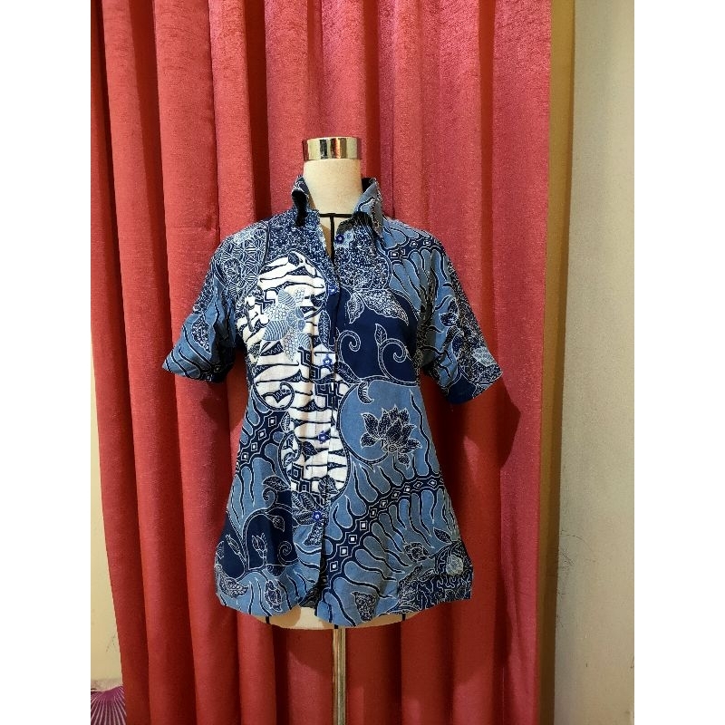 batik couple biru preloved #couple #batik #kemeja