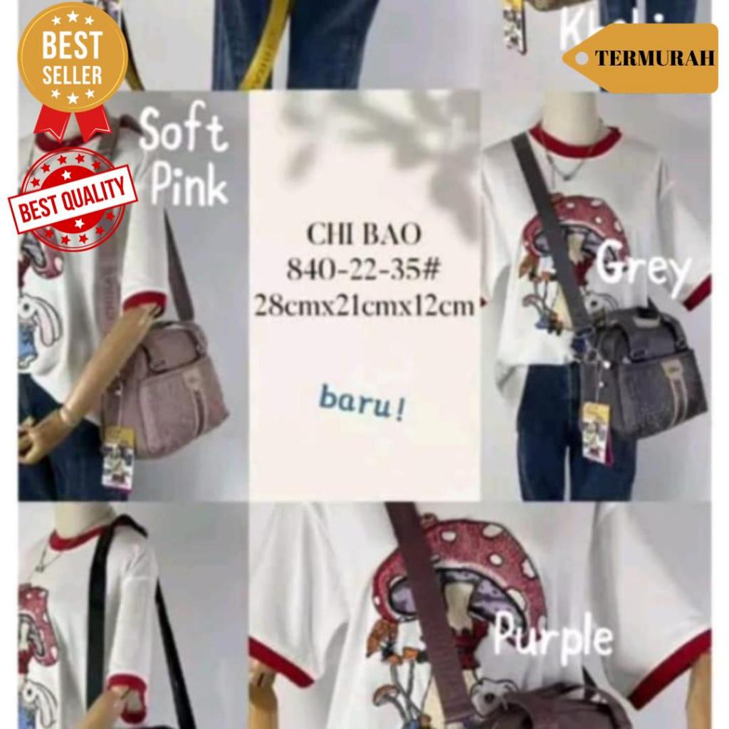 Tas Chibao Sling Bag Wanita 840# Bordir Bunga