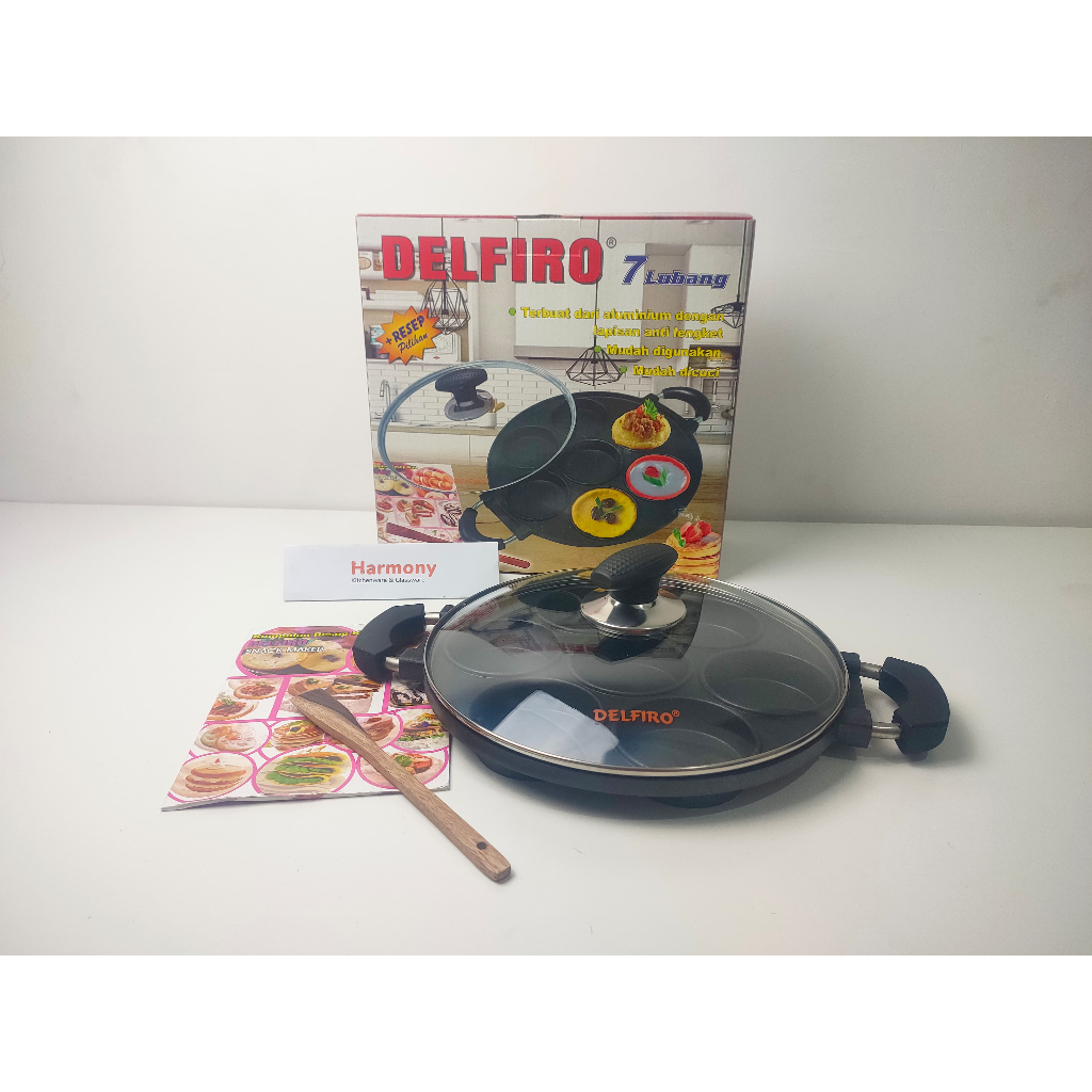 Delfiro Cetakan 7 Lubang Anti Lengket Cetakan Apem Wingko