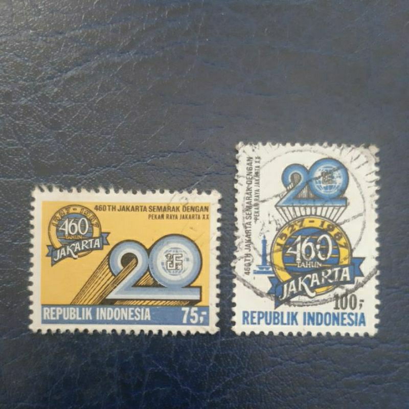 

Perangko Indonesia 460 tahun Jakarta 1527-1987 set 2 prangko