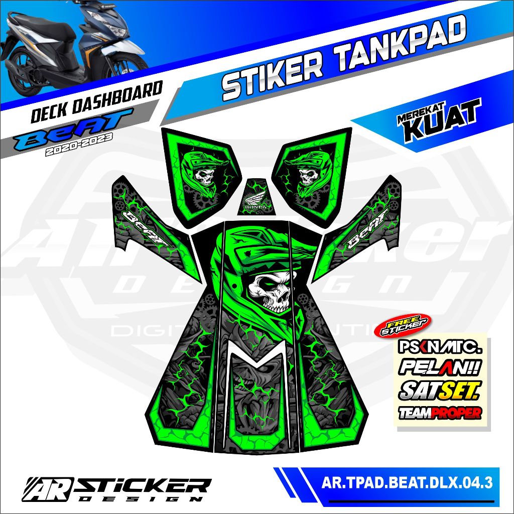 Sticker Dashboard Tankpad Motor Beat Deluxe / Street 2020 2021 2022 2023 Stiker Striping Pelindung d