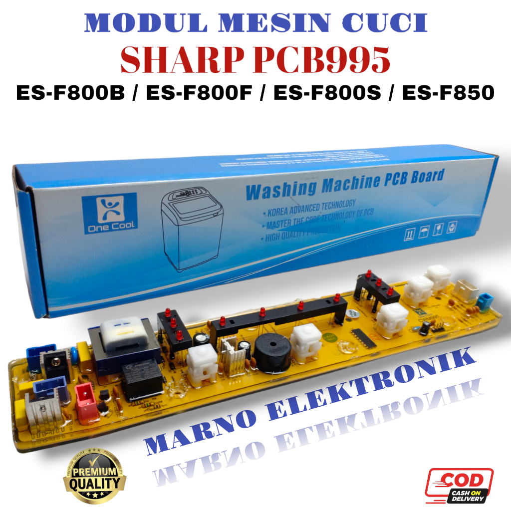 MODUL PCB 995 MESIN CUCI SHARP TOP LOADING ES-F800B ES-F800F ES-F800H ES-F800S ES-F850 ASLI ORIGINAL