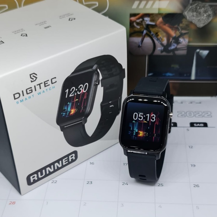 Digitec Runner Smartwatch Karet - Multifungsi - Original - Black