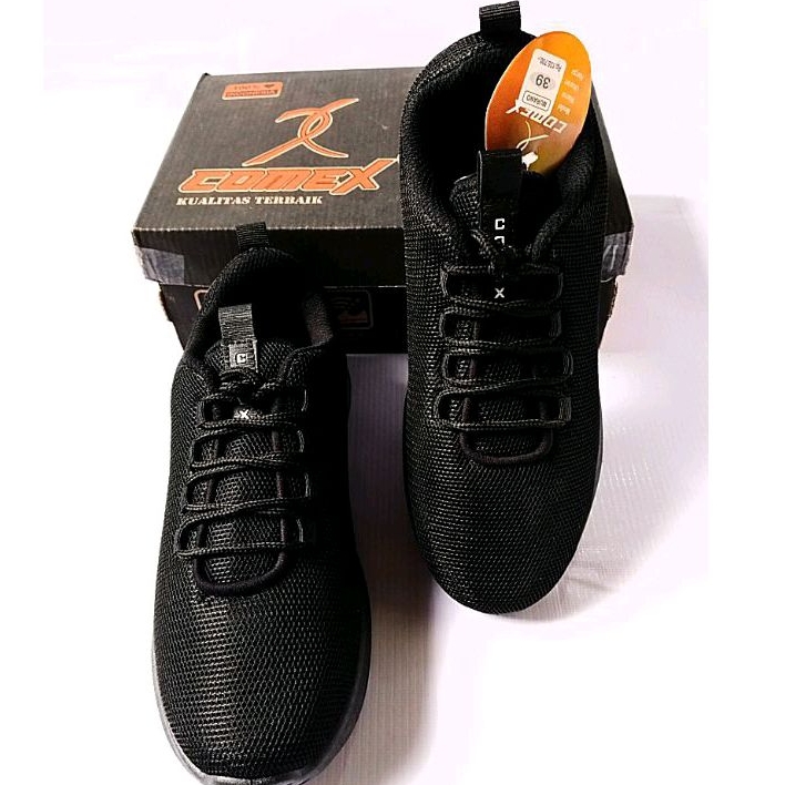 sepatu sekolah anak cowok SMP dan SMA.hitam full.sepatu sekolah anak cewek dan cowok