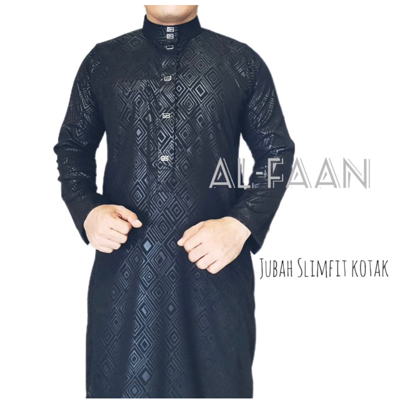 Gamis / Jubah Pria Dewasa AL-FAAN Motif Embos Sultan Exclusive Model AlHaramain Annoor