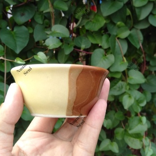 Souvenir Mangkok Sambal Keramik Kecil Mangkuk Tri Tone Mini Mangkok Warna 144 pcs