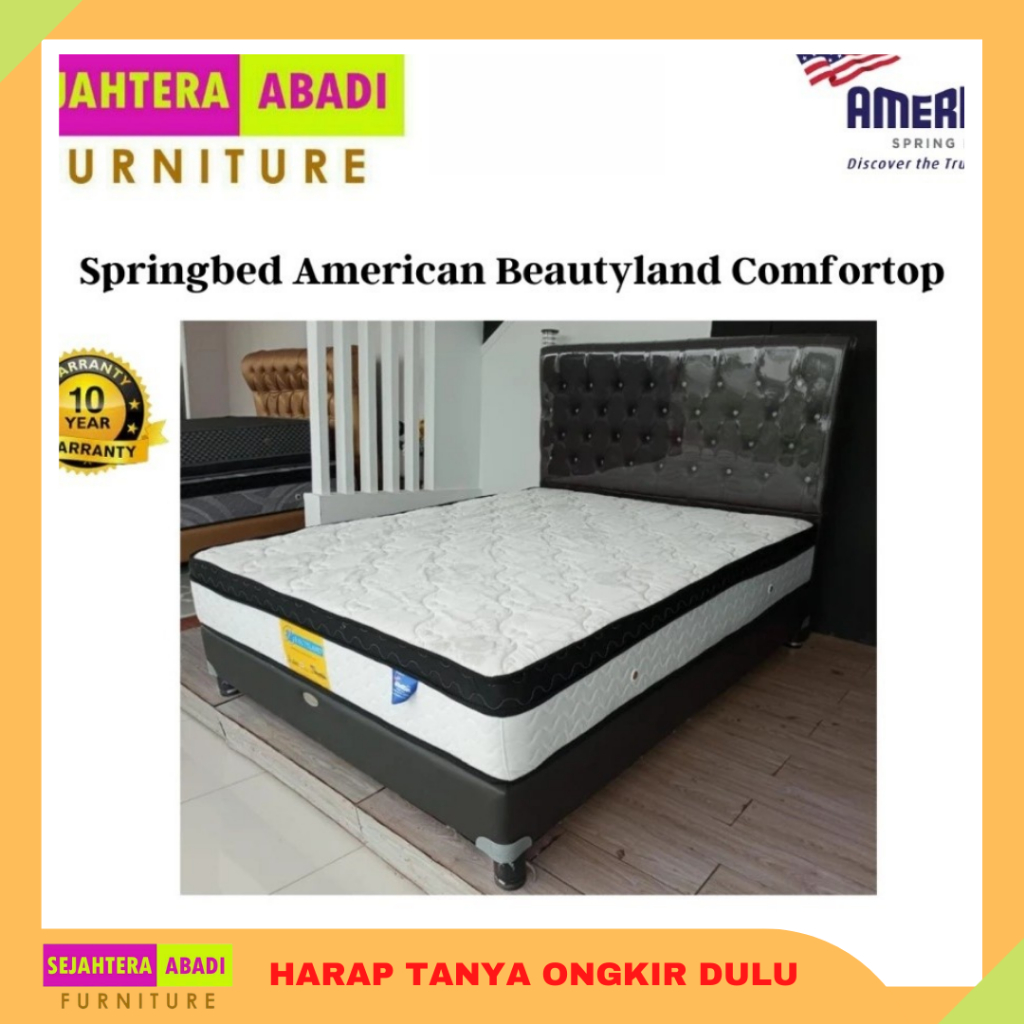 american Springbed Kasur Beautyland plush top comfort top FREE Bantal Guling matras & full set
